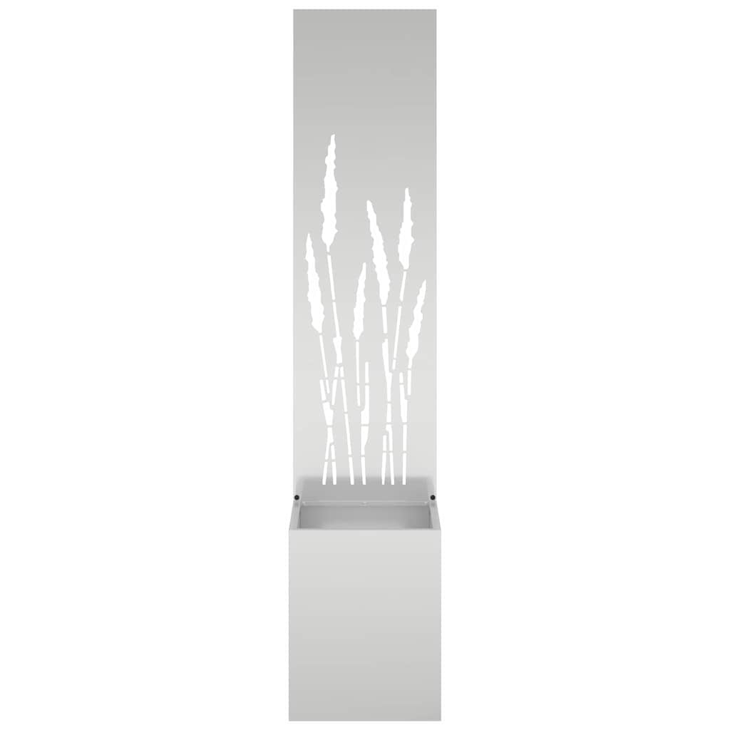 VidaXL Tuinplant met Decoratief Paneel Zilver 32 x 140 cm
