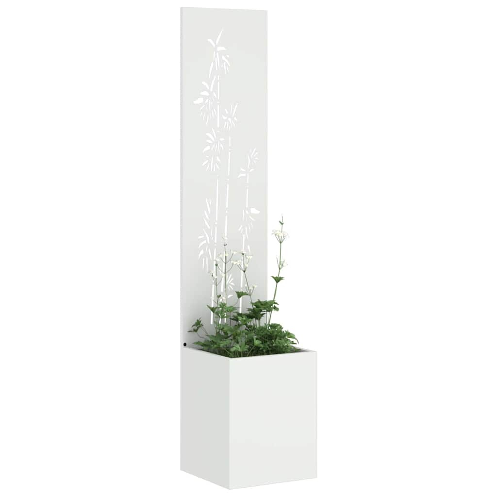 VidaXL Tuinplant met Decoratief Paneel Wit 32 x 140 cm