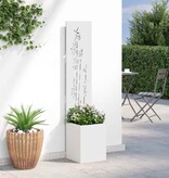 VidaXL Tuinplant met Decoratief Paneel Wit 32 x 140 cm