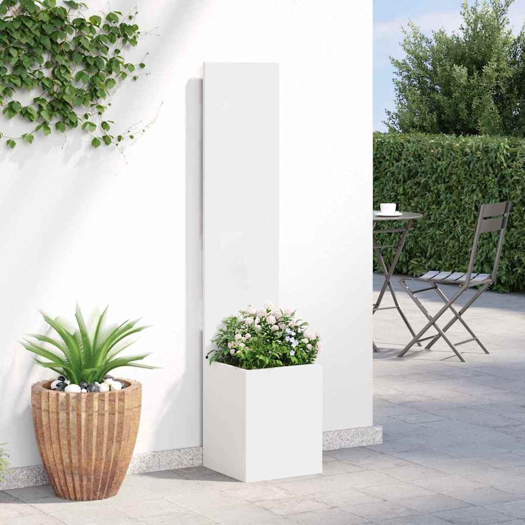 VidaXL Tuinplant met Decoratief Paneel Wit 32 x 140 cm