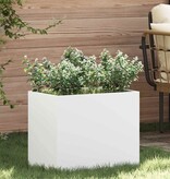 VidaXL Tuin Bloempot Wit 50 x 32 x 40 cm Koudgewalst staal