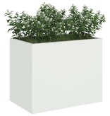 VidaXL Tuin Bloempot Wit 50 x 32 x 40 cm Koudgewalst staal