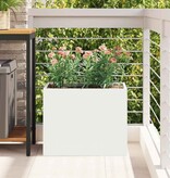 VidaXL Tuin Bloempot Wit 50 x 32 x 40 cm Koudgewalst staal