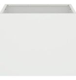 VidaXL Tuin Bloempot Wit 50 x 32 x 40 cm Koudgewalst staal