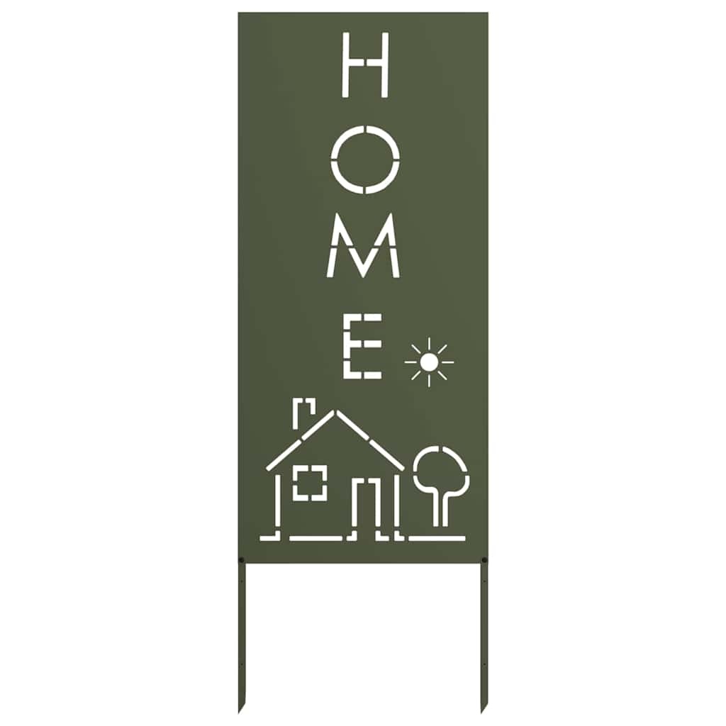 VidaXL Tuin decoratief paneel Olijfgroen 50 x 140 cm Koudgewalst staal