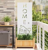 VidaXL Tuin decoratief paneel Wit 50 x 140 cm Koudgewalst staal