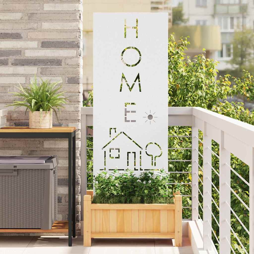 VidaXL Tuin decoratief paneel Wit 50 x 140 cm Koudgewalst staal