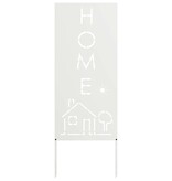 VidaXL Tuin decoratief paneel Wit 50 x 140 cm Koudgewalst staal