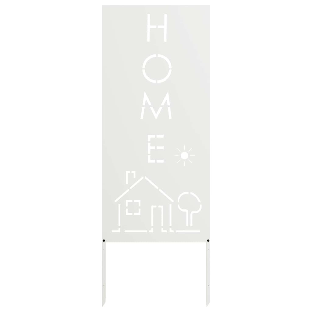 VidaXL Tuin decoratief paneel Wit 50 x 140 cm Koudgewalst staal