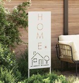 VidaXL Tuin decoratief paneel Wit 50 x 140 cm Koudgewalst staal