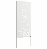 VidaXL Tuin decoratief paneel Wit 50 x 140 cm Koudgewalst staal