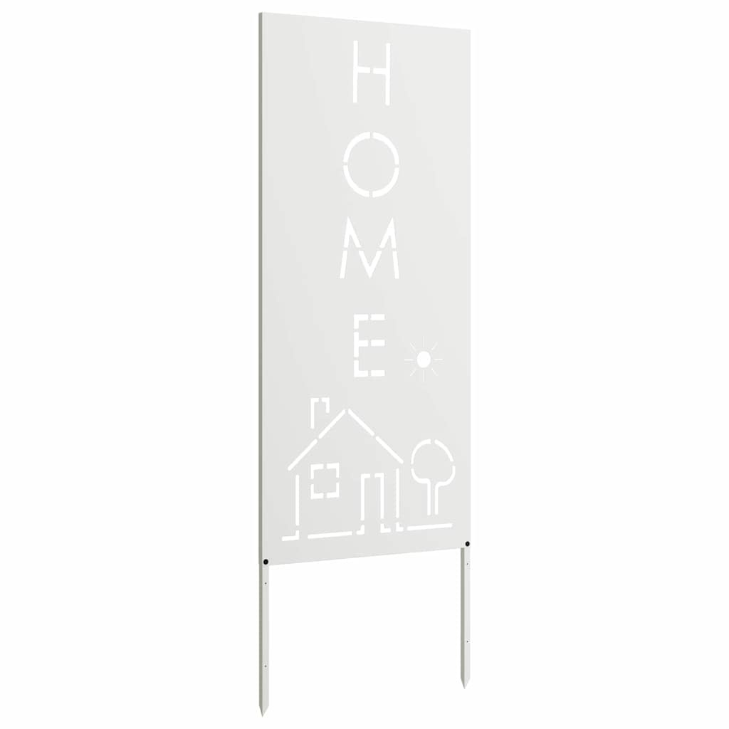 VidaXL Tuin decoratief paneel Wit 50 x 140 cm Koudgewalst staal