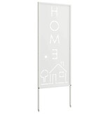 VidaXL Tuin decoratief paneel Wit 50 x 140 cm Koudgewalst staal