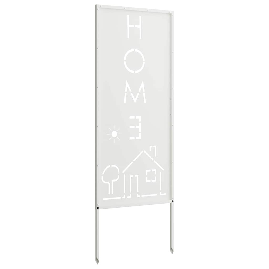 VidaXL Tuin decoratief paneel Wit 50 x 140 cm Koudgewalst staal