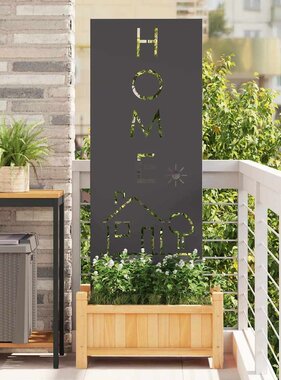 VidaXL Tuin decoratief paneel Zwart 50 x 140 cm Koudgewalst staal