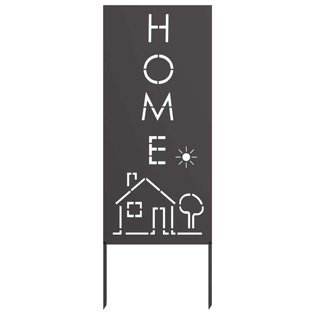 VidaXL Tuin decoratief paneel Zwart 50 x 140 cm Koudgewalst staal