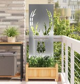 VidaXL Tuin decoratief paneel Zilver 50 x 140 cm Gegalvaniseerd staal