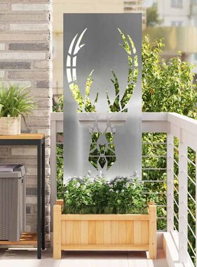 VidaXL Tuin decoratief paneel Zilver 50 x 140 cm Gegalvaniseerd staal