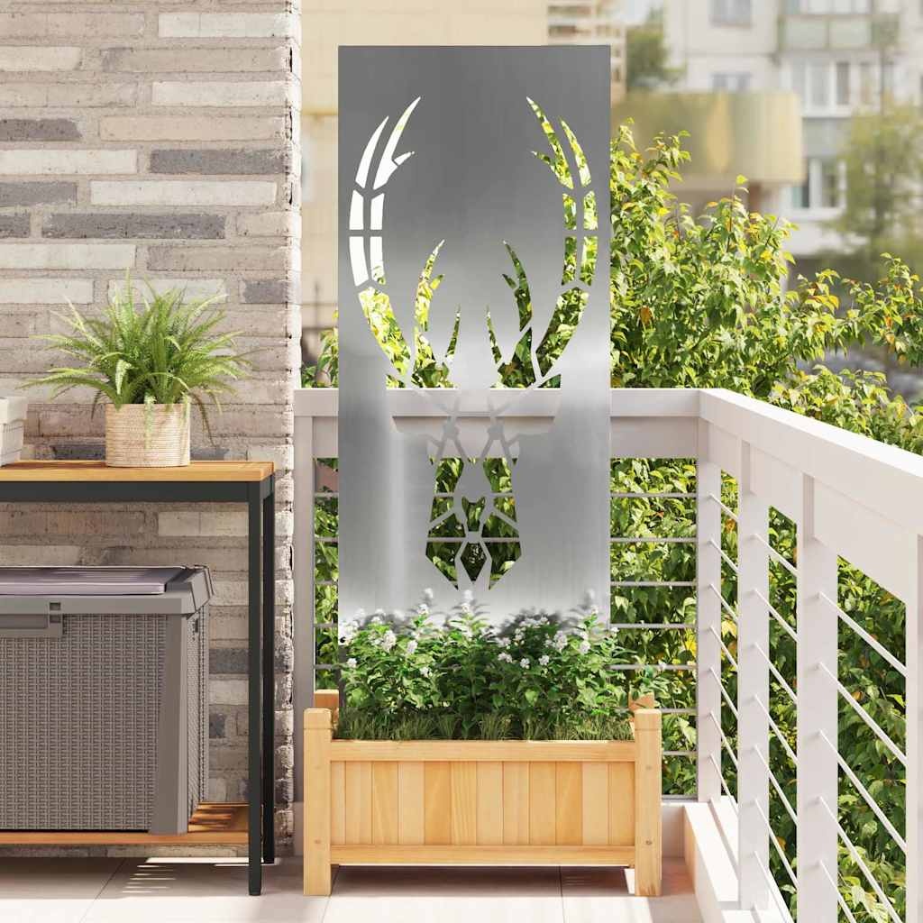 VidaXL Tuin decoratief paneel Zilver 50 x 140 cm Gegalvaniseerd staal