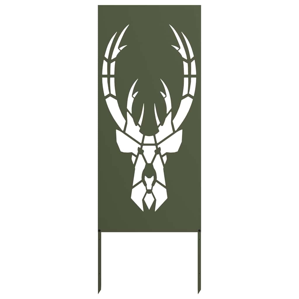 VidaXL Tuin decoratief paneel Olijfgroen 50 x 140 cm Koudgewalst staal