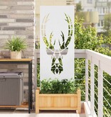 VidaXL Tuin Privacy Screen Wit 50 x 140 cm Koudgewalst staal