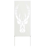 VidaXL Tuin Privacy Screen Wit 50 x 140 cm Koudgewalst staal