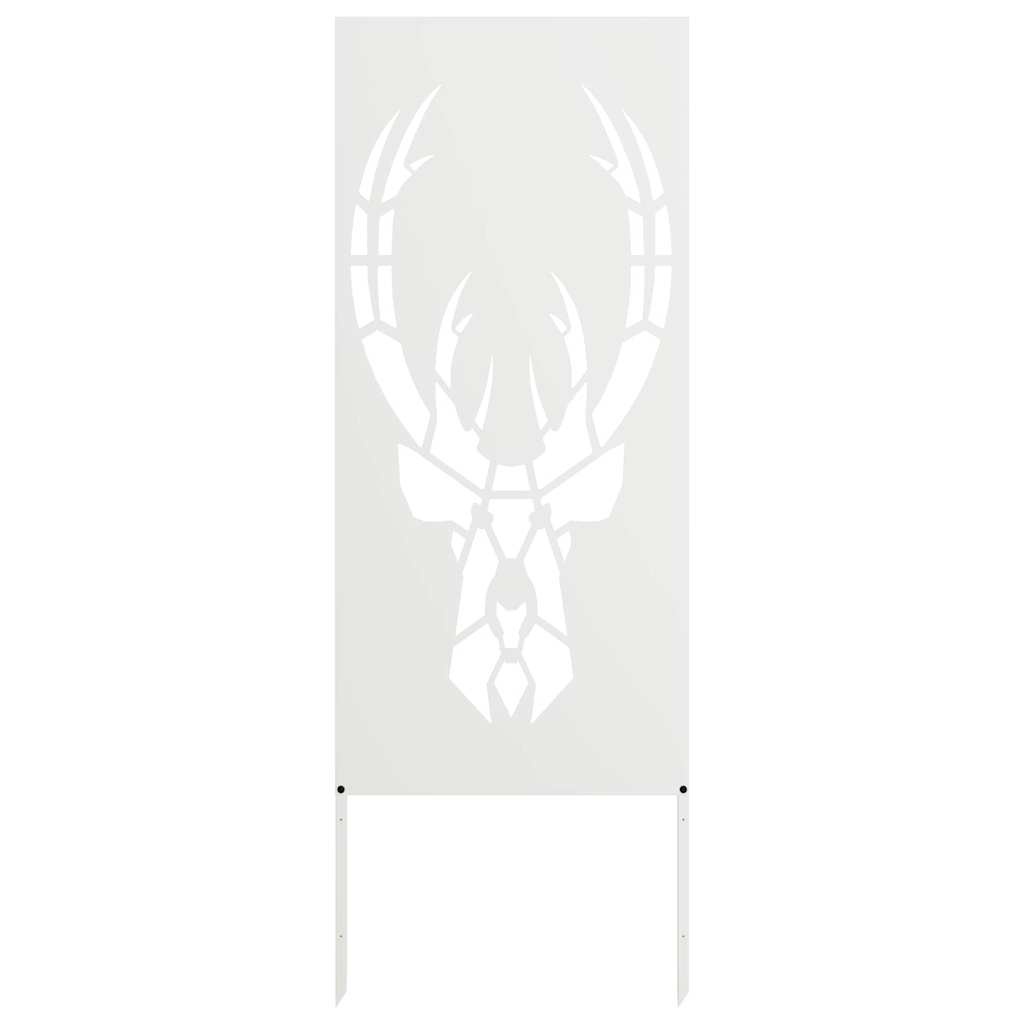 VidaXL Tuin Privacy Screen Wit 50 x 140 cm Koudgewalst staal