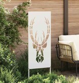 VidaXL Tuin Privacy Screen Wit 50 x 140 cm Koudgewalst staal