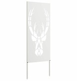 VidaXL Tuin Privacy Screen Wit 50 x 140 cm Koudgewalst staal