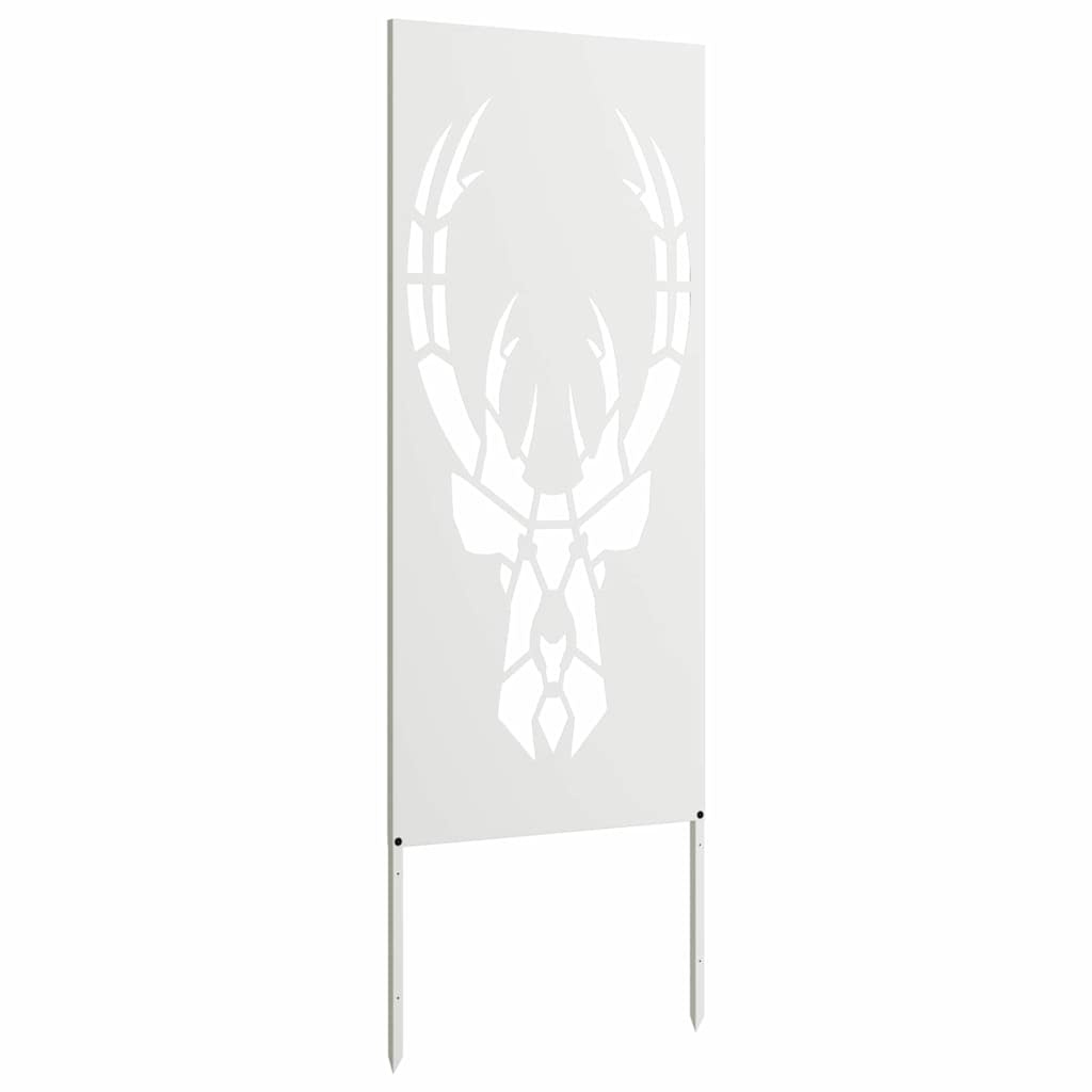 VidaXL Tuin Privacy Screen Wit 50 x 140 cm Koudgewalst staal