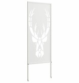 VidaXL Tuin Privacy Screen Wit 50 x 140 cm Koudgewalst staal