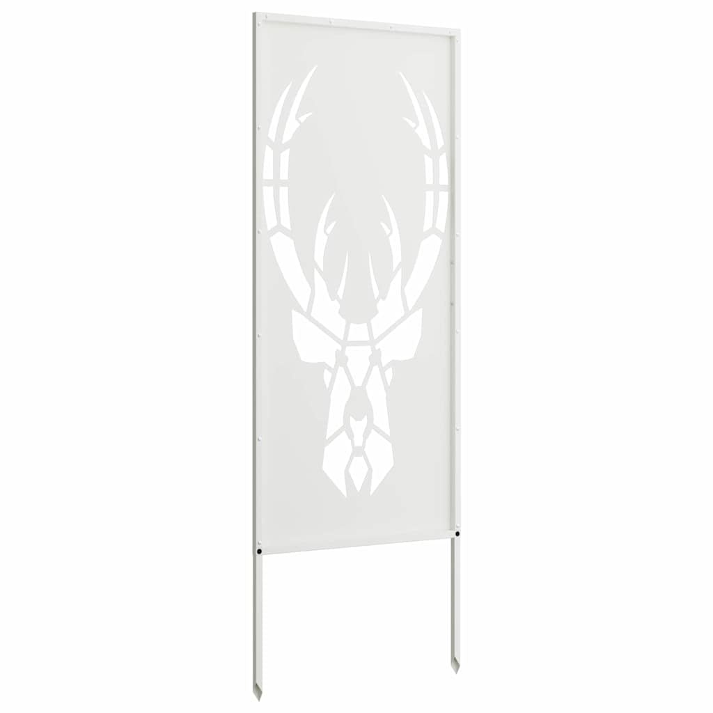 VidaXL Tuin Privacy Screen Wit 50 x 140 cm Koudgewalst staal