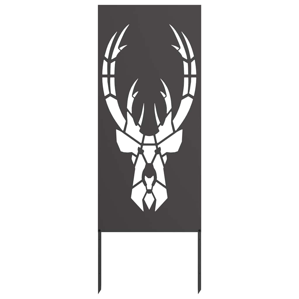 VidaXL Tuin decoratief paneel Zwart 50 x 140 cm Koudgewalst staal