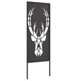 VidaXL Tuin decoratief paneel Zwart 50 x 140 cm Koudgewalst staal