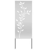 VidaXL Tuin decoratief paneel Zilver 50 x 140 cm Gegalvaniseerd staal