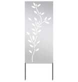 VidaXL Tuin decoratief paneel Zilver 50 x 140 cm Roestvrij staal
