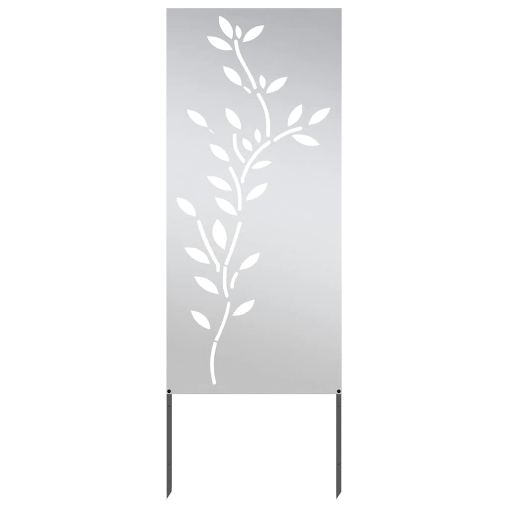 VidaXL Tuin decoratief paneel Zilver 50 x 140 cm Roestvrij staal