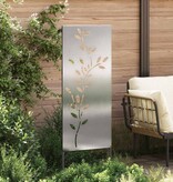 VidaXL Tuin decoratief paneel Zilver 50 x 140 cm Roestvrij staal