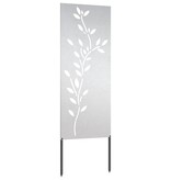 VidaXL Tuin decoratief paneel Zilver 50 x 140 cm Roestvrij staal