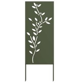 VidaXL Tuin decoratief paneel Olijfgroen 50 x 140 cm Koudgewalst staal