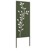 VidaXL Tuin decoratief paneel Olijfgroen 50 x 140 cm Koudgewalst staal