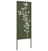 VidaXL Tuin decoratief paneel Olijfgroen 50 x 140 cm Koudgewalst staal