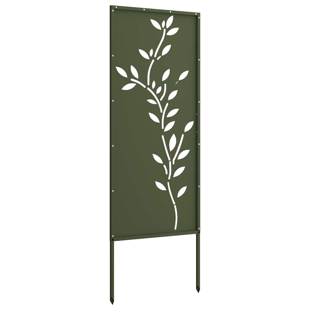 VidaXL Tuin decoratief paneel Olijfgroen 50 x 140 cm Koudgewalst staal