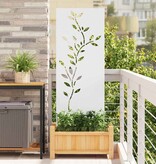 VidaXL Tuin decoratief paneel Wit 50 x 140 cm Koudgewalst staal