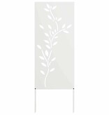 VidaXL Tuin decoratief paneel Wit 50 x 140 cm Koudgewalst staal