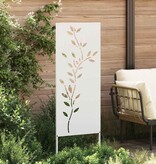 VidaXL Tuin decoratief paneel Wit 50 x 140 cm Koudgewalst staal
