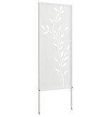 VidaXL Tuin decoratief paneel Wit 50 x 140 cm Koudgewalst staal