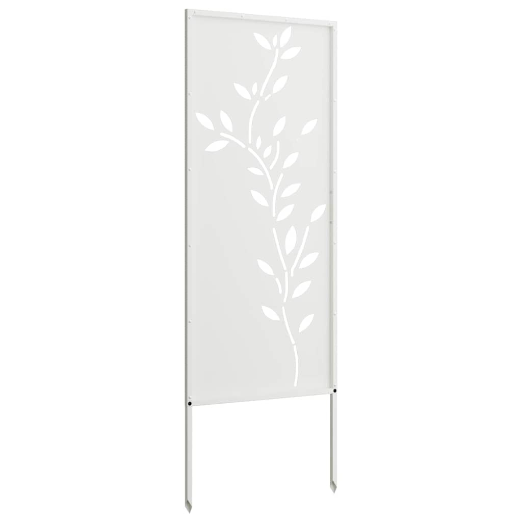 VidaXL Tuin decoratief paneel Wit 50 x 140 cm Koudgewalst staal