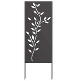 VidaXL Tuin decoratief paneel Zwart 50 x 140 cm Koudgewalst staal