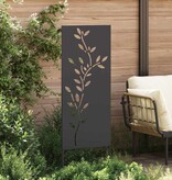 VidaXL Tuin decoratief paneel Zwart 50 x 140 cm Koudgewalst staal